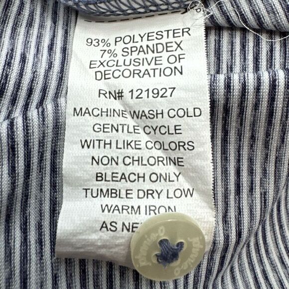 Johnnie-O Gray Striped Golf‎ Polo Shirt Men’s Size S Stretch Performance - Picture 10 of 11